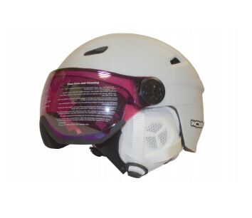Kask Woosh LR-H-05 white matt + pink visior